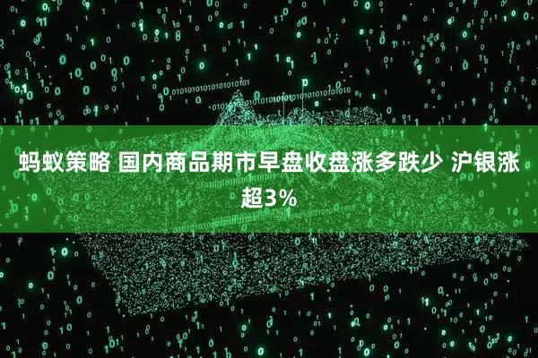 蚂蚁策略 国内商品期市早盘收盘涨多跌少 沪银涨超3%