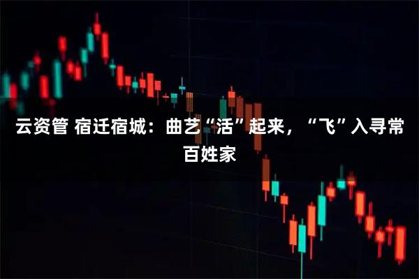 云资管 宿迁宿城：曲艺“活”起来，“飞”入寻常百姓家